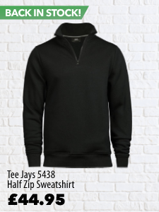 Tee Jays TJ5438 Half Zip Sweatshirt